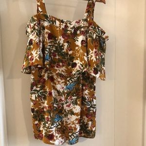 Entro Mustard Floral Romper